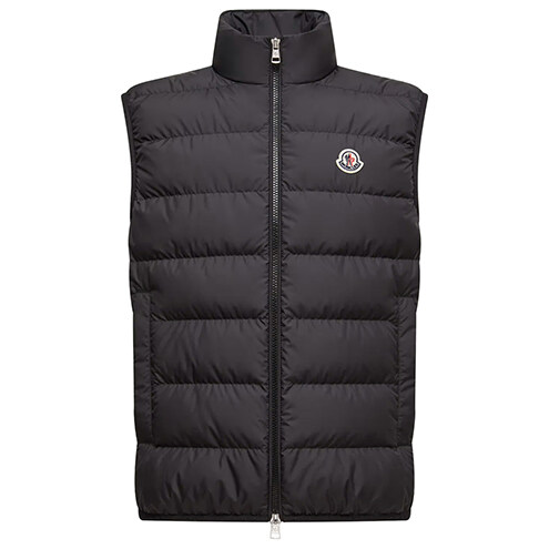[몽클레어] CONTRIN 콘트린 로고 패치 다운 베스트 자켓 블랙 남성 자켓 1A00136 54A81 999 / TLS - Moncler