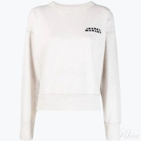 이자벨마랑 샤드 SW0054FA A2M41I 23EC 로고 자수 스웻 셔츠 - Isabel Marant