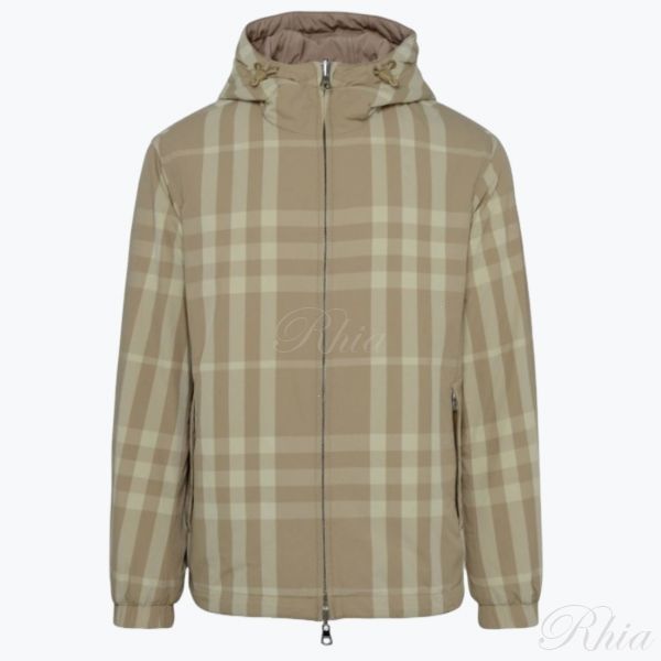 버버리 리버서블 체크 나일론 후드 자켓 8068728 리버시블 - Burberry