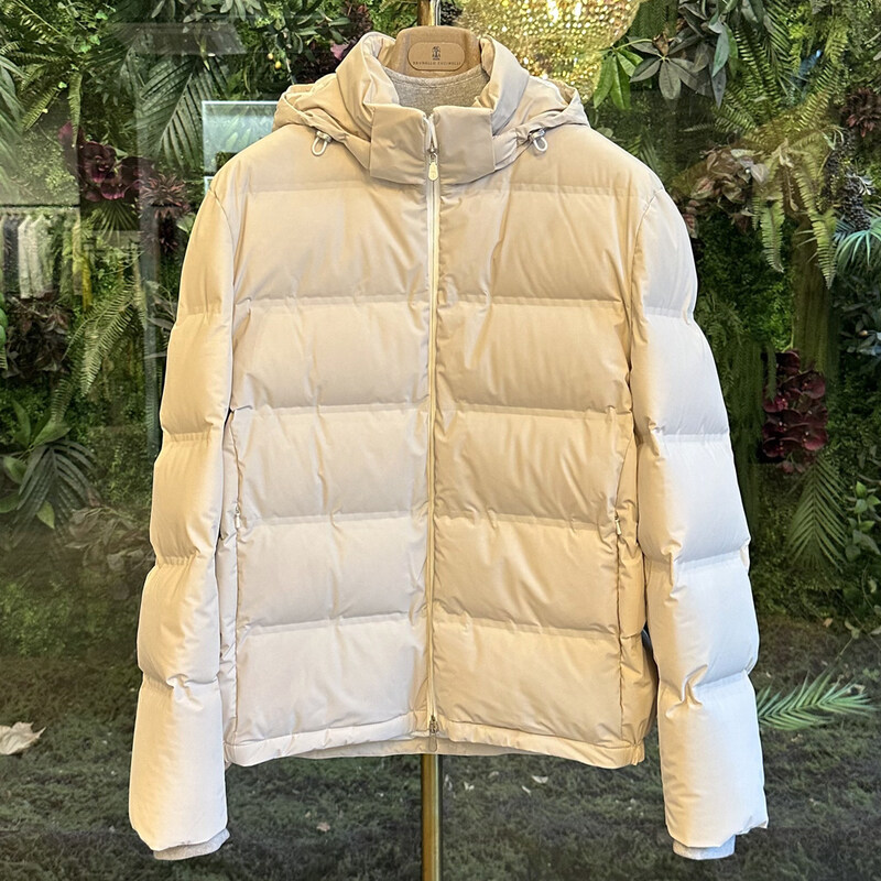 브루넬로 쿠치넬리 남성 패딩 후드 연베이지 MM4911836 CIL10 - Brunello Cucinelli