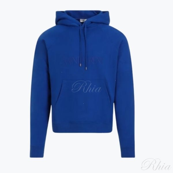 생로랑 로고 후드 티셔츠 732313 Y37CG 4000 - Saint Laurent