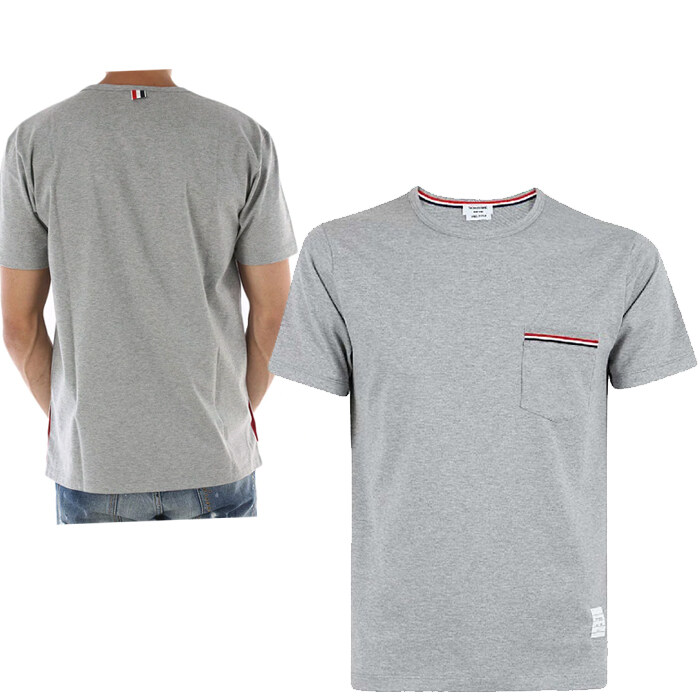 25ss 톰브라운 남성 반팔티/MJS010A 01454 055/포켓 반팔티 - Thom Browne