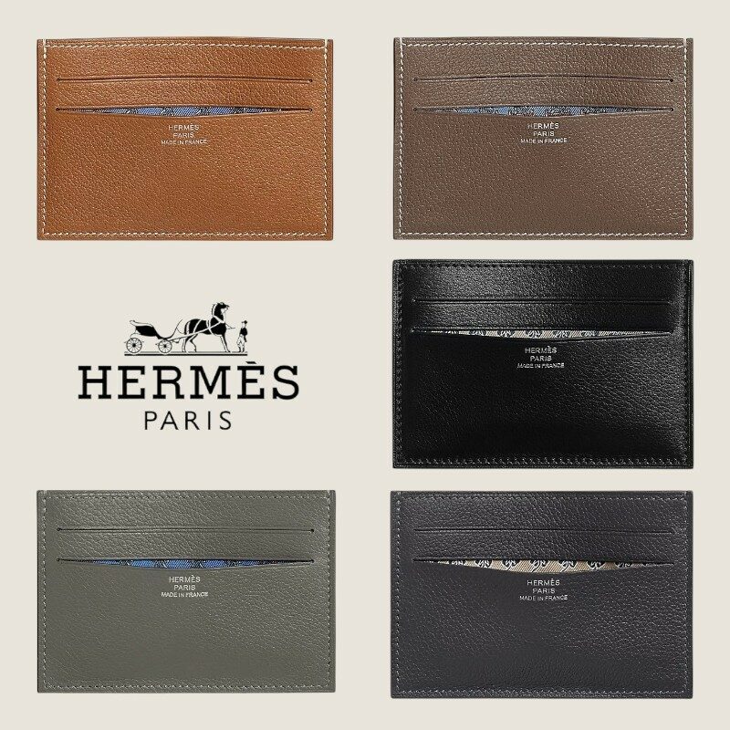 에르메스 시티즌 트윌 카드지갑 카드홀더 블랙 에토프 아르드와즈 그리스메이어 골드 - Hermes