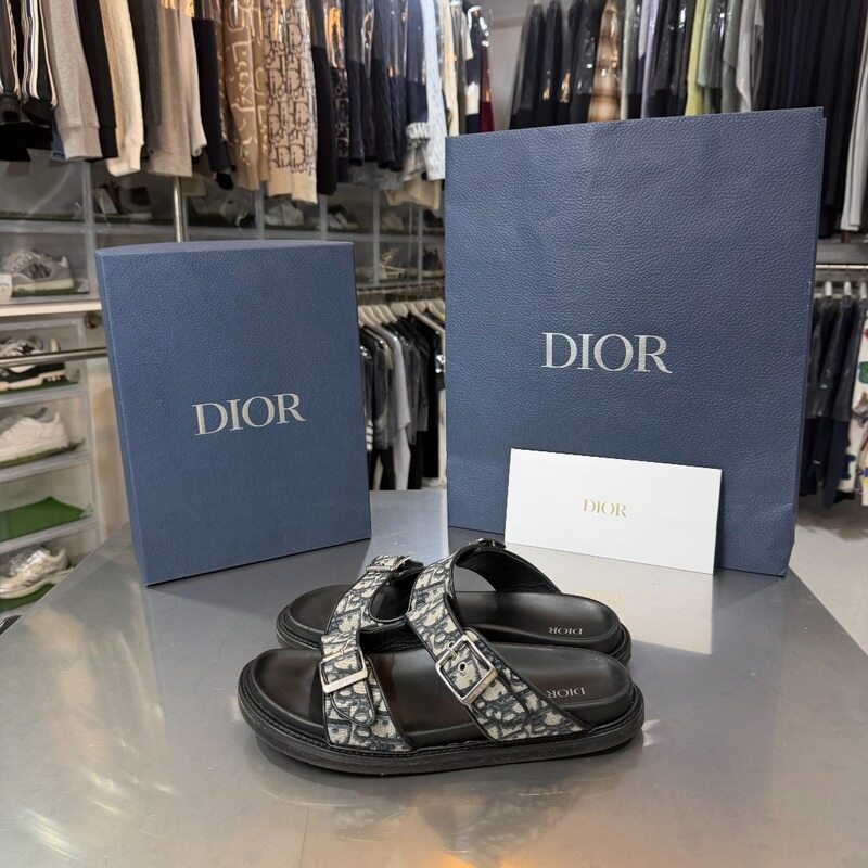 디올 오블리크 아쿠아 스트랩 샌들 슬리퍼 - Christian Dior