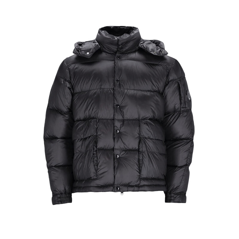 25FW 렌즈 와펜 DD 쉘 패딩 자켓 블랙 19CMOW191A 110416A 999 - CP company