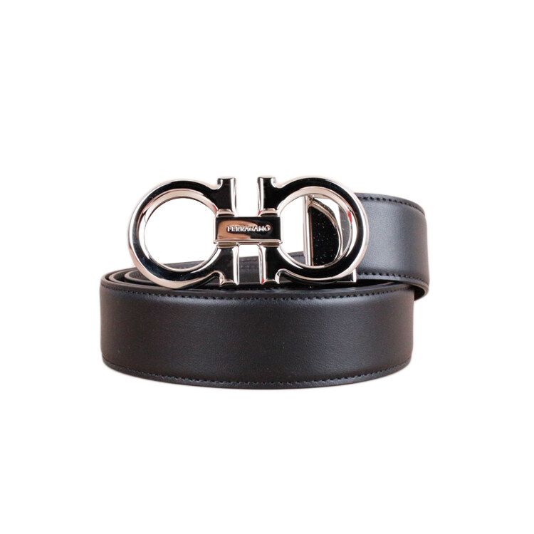 페라가모 간치니 리버서블 남성 벨트 블랙 브라운 679710 686671 - Salvatore Ferragamo