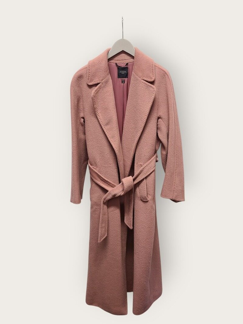 [중고명품/루이스잇] 36 / 막스마라 위켄드 핑크 울 알파카 디에고 코트 - Max Mara