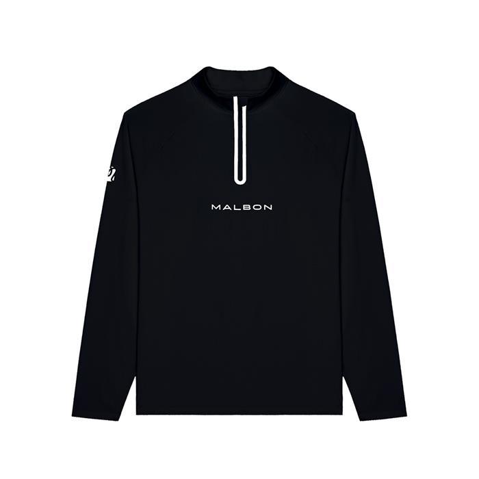 [밀라코/국내발송] 말본골프 퍼포먼스 라글란 쿼터 집 티셔츠 BLACK M5311LTL01BLK - Malbon