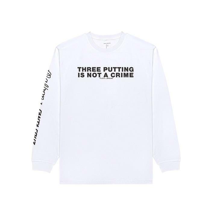 [밀라코/국내발송] 말본골프 긴팔 라운드 티셔츠 WHITE M5311LRL03WHT - Malbon