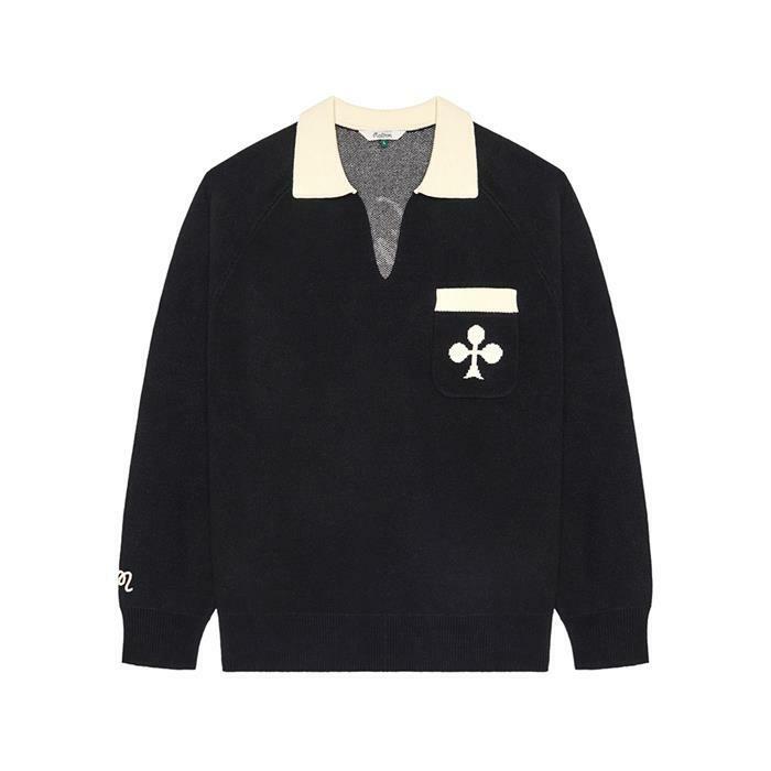 [밀라코/국내발송] 말본골프 킹 오브 클럽 스웨터 CREAM M5311LKT03BLK - Malbon