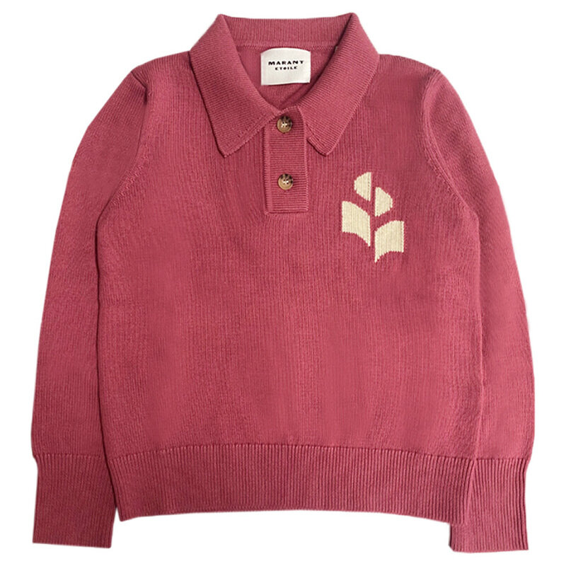 이자벨마랑 25SS NOLA 로고 폴로 니트 앤틱핑크 PU0314FA A1X05E 40AK - Isabel Marant
