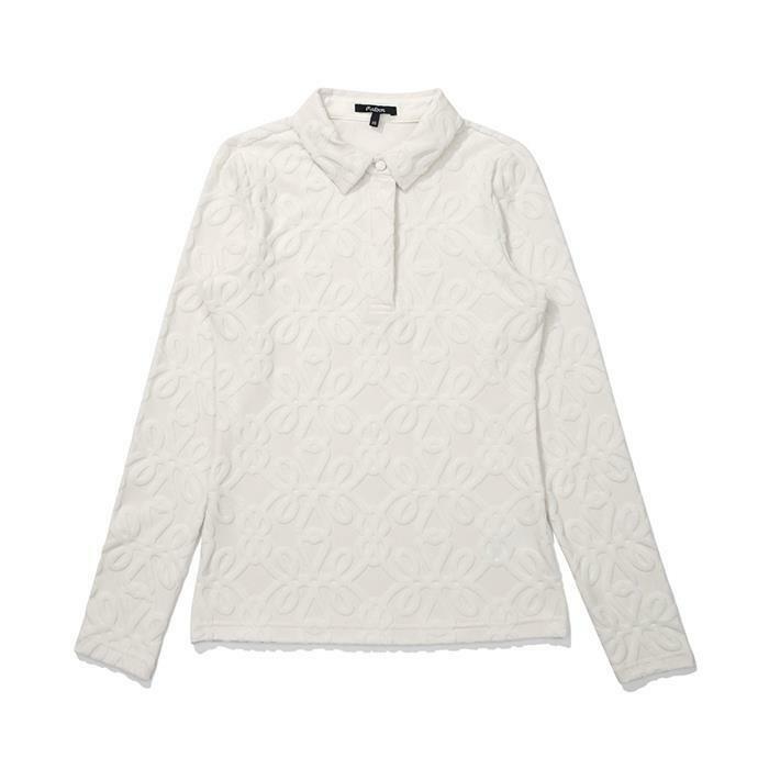 [밀라코/국내발송] 말본골프 소피 자카드 카라 티셔츠 IVORY M5112LTL31IVY - Malbon
