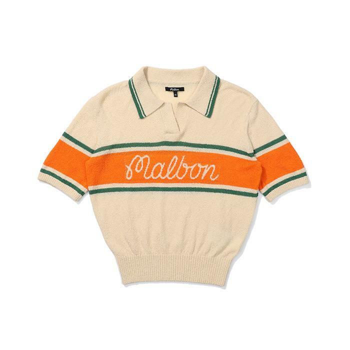[밀라코/국내발송] 말본골프 JADE 폴로넥 반팔 스웨터 BIEGE M5112LKT34BEI - Malbon