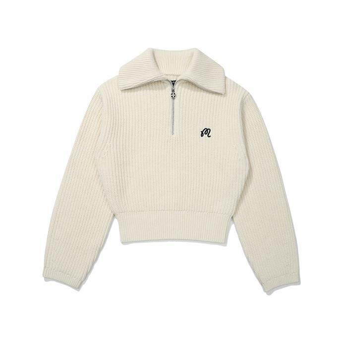 [밀라코/국내발송] 말본골프 아나이스 하프집업 스웨터 IVORY M5112LKT32IVY - Malbon