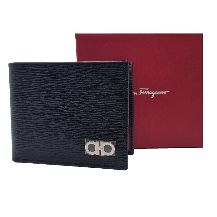 페라가모 리바이벌 간치니 로고 남성 반지갑 66 A064 685978 - Salvatore Ferragamo