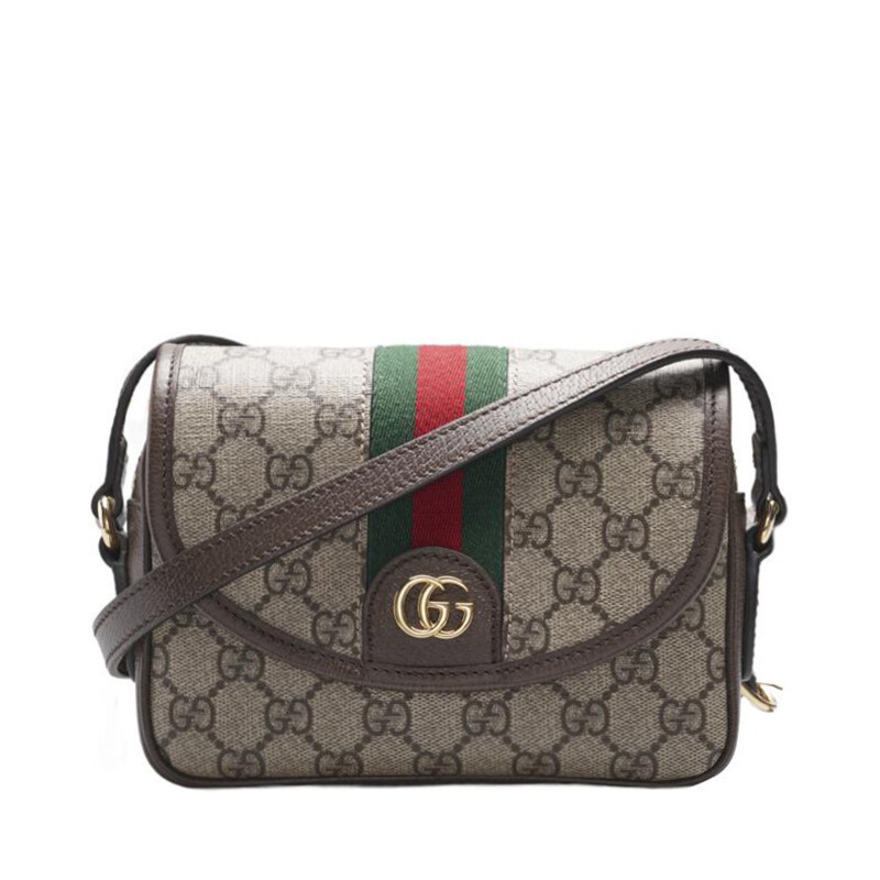 브라운 GG 수프림 오피디아 미니 크로스백 - Gucci