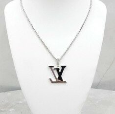 [럭스유] 루이비통 LV 다이아 화이트골드 라지 펜던트 목걸이 Q93821 썸네일 4