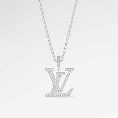 [럭스유] 루이비통 LV 다이아 화이트골드 라지 펜던트 목걸이 Q93821 썸네일 8