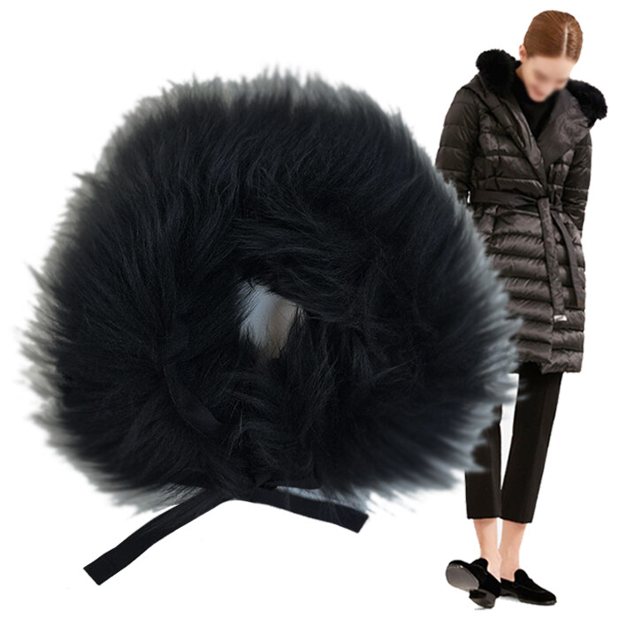 막스마라 AGRESTE 005 아그레스테 블랙 노베프 후드 퍼 - Max Mara