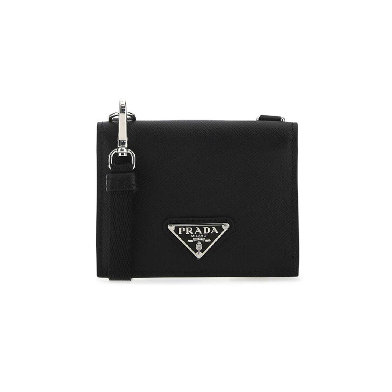 25FW 삼각로고 사피아노 스트랩 코인 카드지갑 블랙 2MR035 QHH F0002 - Prada