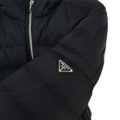 25FW 삼각 로고 후드 패딩 자켓 블랙 SGH072 106O F0002 썸네일 3
