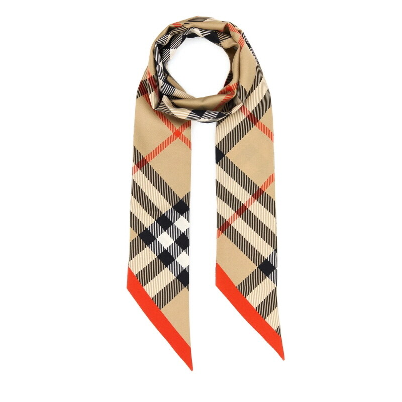 버버리 스키니 실크 스카프 8116997 - Burberry