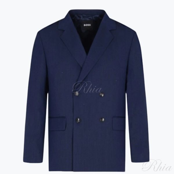 휴고보스 50521542 404 더블 브레스트 블레이저 - Hugo Boss