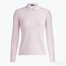 지포어 페더웨이트 실키 테크 나일론 쿼터 집 폴로 G4LC0K863 블러쉬 여성 지퍼 썸네일 1
