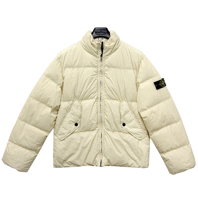논현 더팩토리 25FW 스톤아일랜드 키즈 와펜 패치 숏다운 패딩 후드 자켓 10 12 / 아이보리 (K2S164100005 S0A23 V0093) - Stone Island