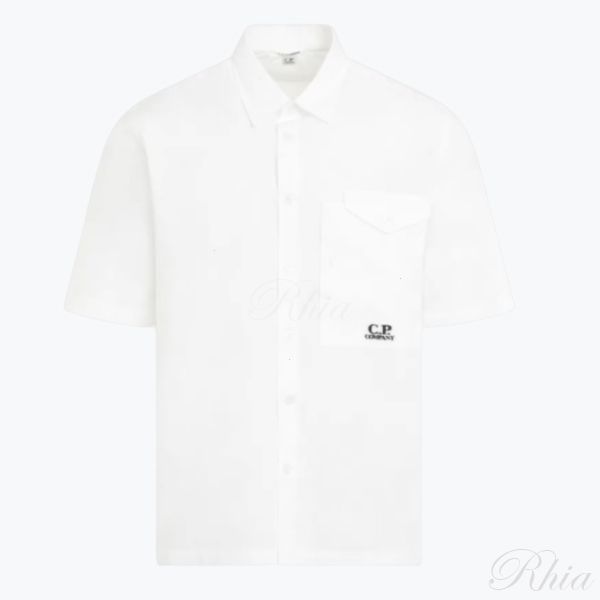 CP컴퍼니 포플린 셔츠 16CMSH208A 005328G 103 포켓 반팔 - CP company