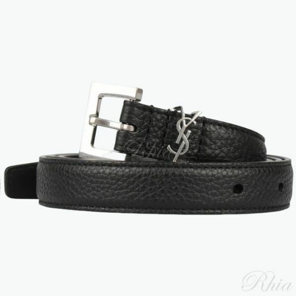 생로랑 모노그램 로고 벨트 612616 DTI0E 1000 - Saint Laurent