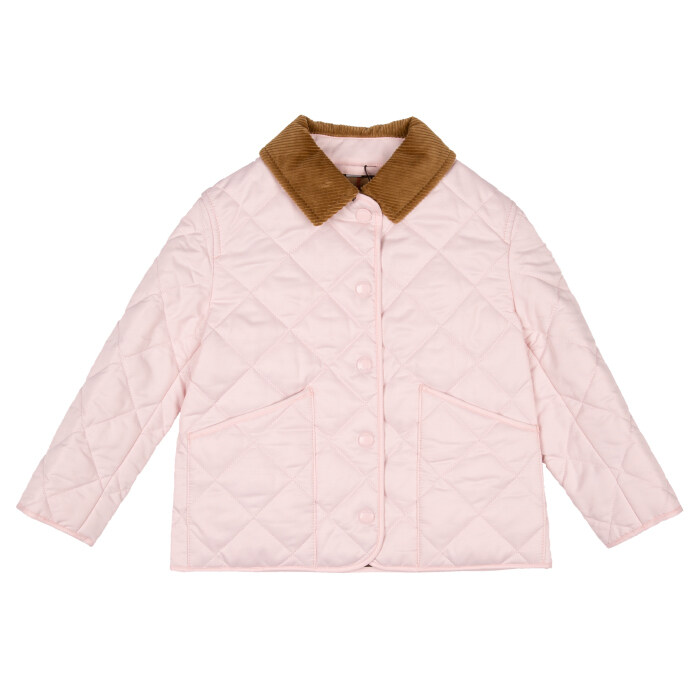 버버리 키즈 코듀로이 카라 퀼팅 자켓 8053871 - Burberry
