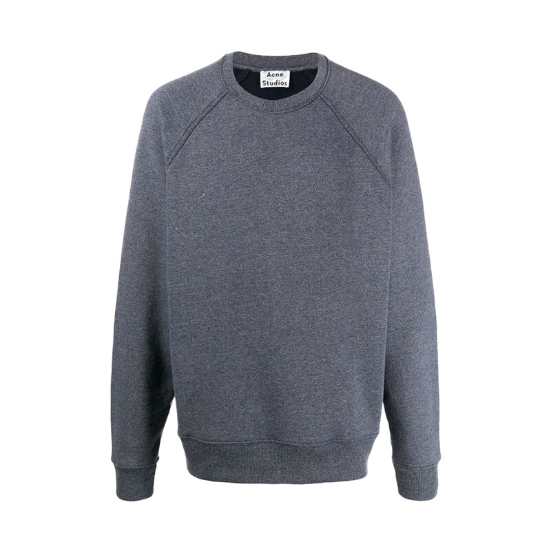 14주년 백 리버스 라벨 맨투맨 네이비블루 BI0058 885 - Acne Studios