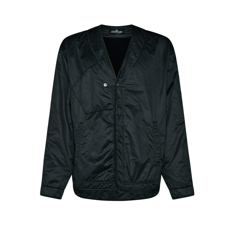 14주년 실키 트윌 TC 로고 와펜 자켓 블랙 771940328 V2029 - Stone Island