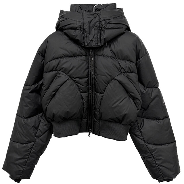 논현 더팩토리 25FW 아디다스 X 스텔라 맥카트니 크롭 퀼팅 패딩 자켓 / 블랙 (JW2027) - Adidas