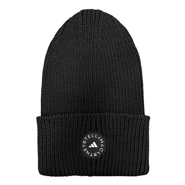 논현 더팩토리 25FW 아디다스 X 스텔라 맥카트니 로고 니트 비니 모자 / 블랙 (IM8566) - Adidas