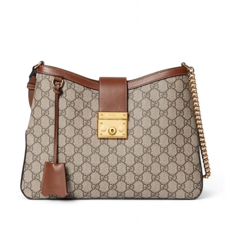 구찌 여자숄더백 호보백 패들락 라지 수프림 베이지 브라운 795113 KHNKG 8534 - Gucci