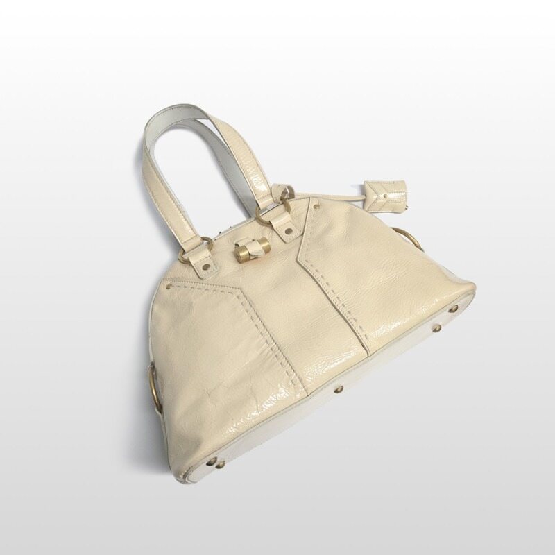 생로랑 아이보리 156465 뮤즈 골드 메탈릭 래더 PM 토트백 - Saint Laurent