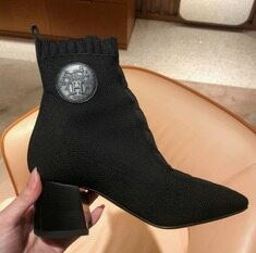 에르메스 볼베르 6cm 여성 앵클 부츠 블랙 썸네일 5