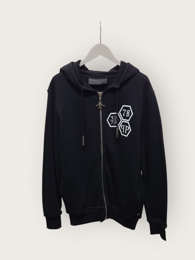 [중고명품/루이스잇] L /  필립플레인 블랙 빅 스컬 스와로브스키 키링 참 후드집업 - Philipp Plein