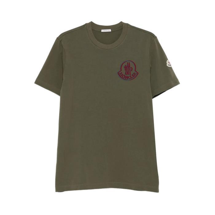 [국내발송] 몽클레어 로고 코튼 티셔츠 그린 8C00057 89AZ9 889 - Moncler