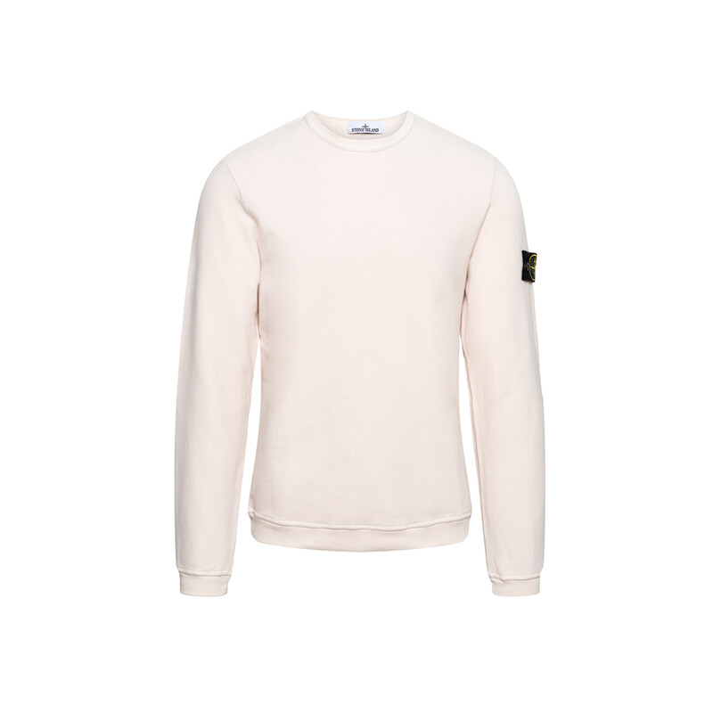 14주년 와펜 패치 기모 맨투맨 라이트핑크 771561351 V0080 - Stone Island