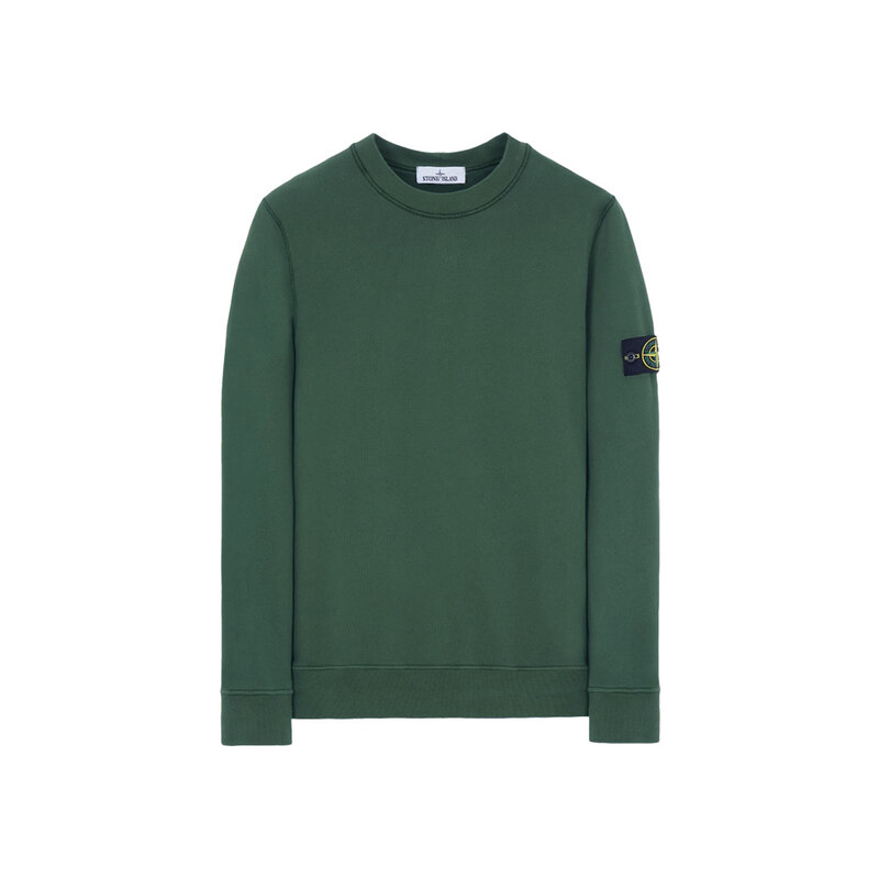 14주년 와펜 기모 맨투맨 다크그린 771563020 V0057 - Stone Island
