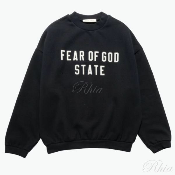 피어오브갓 에센셜 90 s 크루넥 플리스 맨투맨 192SP256550F 제트 블랙 - Fear of God