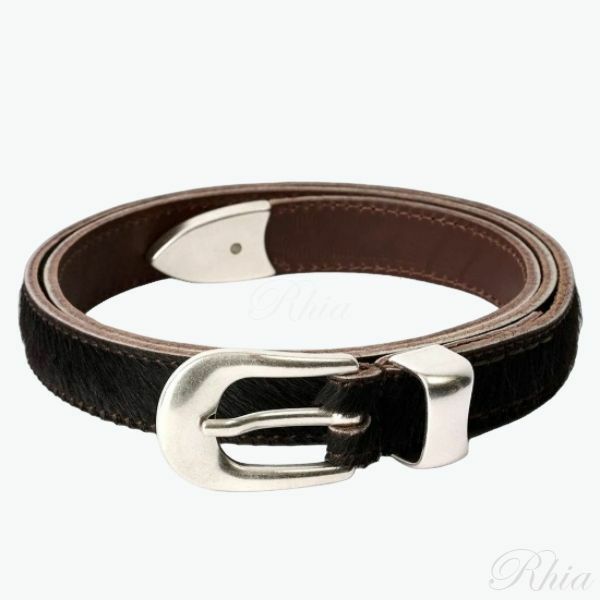 아워레가시 2 CM 벨트 초콜렛 헤어 온 하이드 A4258CC 2CM - Our Legacy