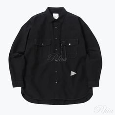 앤드원더 25FW 코듀라 타이프라이터 LS 셔츠 블랙 5745283071 010 타입라이터 롱슬리브 썸네일 1