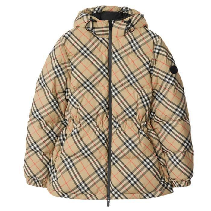 버버리 체크 나일론 후드 퍼퍼 재킷 8110240 - Burberry