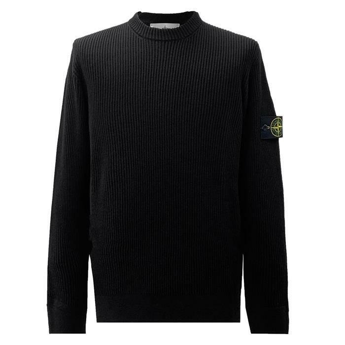[럭스댓] 국내 스톤아일랜드 K2S15 5100053 와펜 패치 풀립 울 니트 - Stone Island