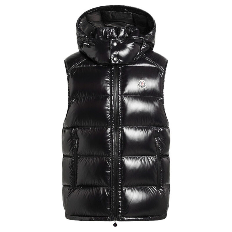 몽클레어 25FW BORMES 로고 패치 패딩 조끼 블랙 1A001 16 68950 999 - Moncler