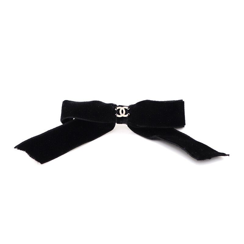 샤넬 CC로고 벨벳 리본 헤어핀kk84014587 - Chanel
